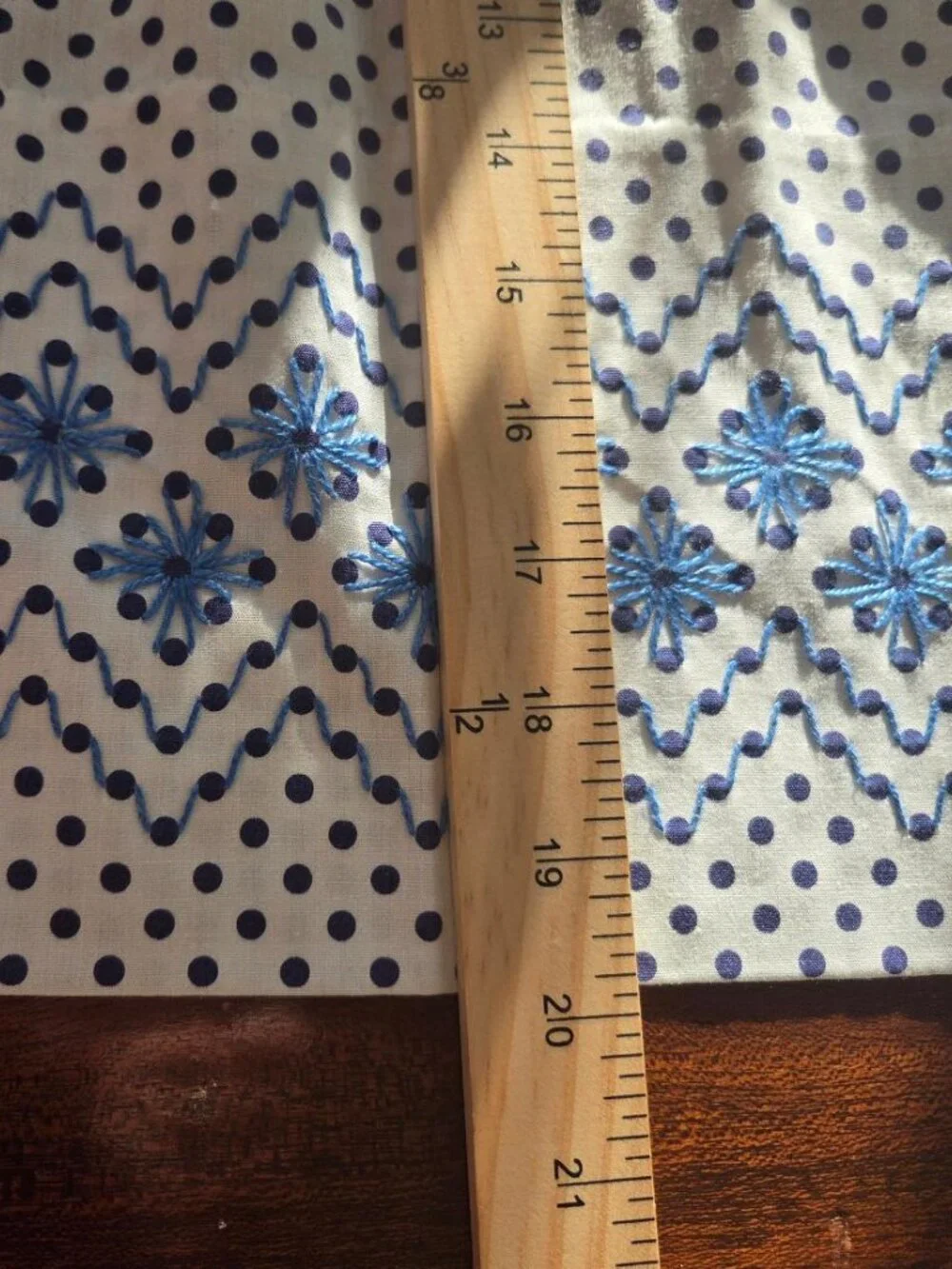 Vintage Style Handmade Polka Dot Apron Embroidered Cottage Farmhouse Kitchen